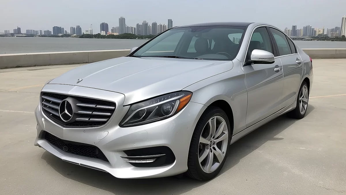 Silver sedan car