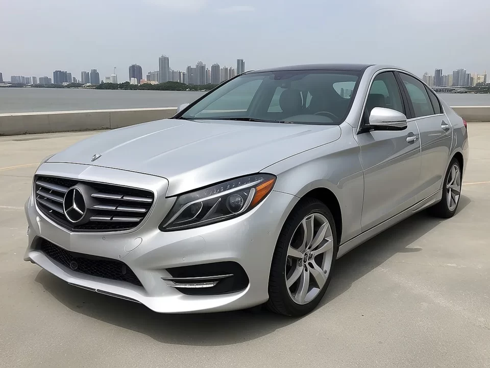 Silver sedan car